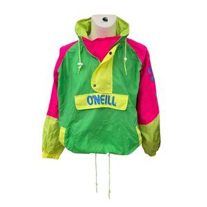 Vintage 90's O'Neill Mens Neon Windbreaker Jacket L
